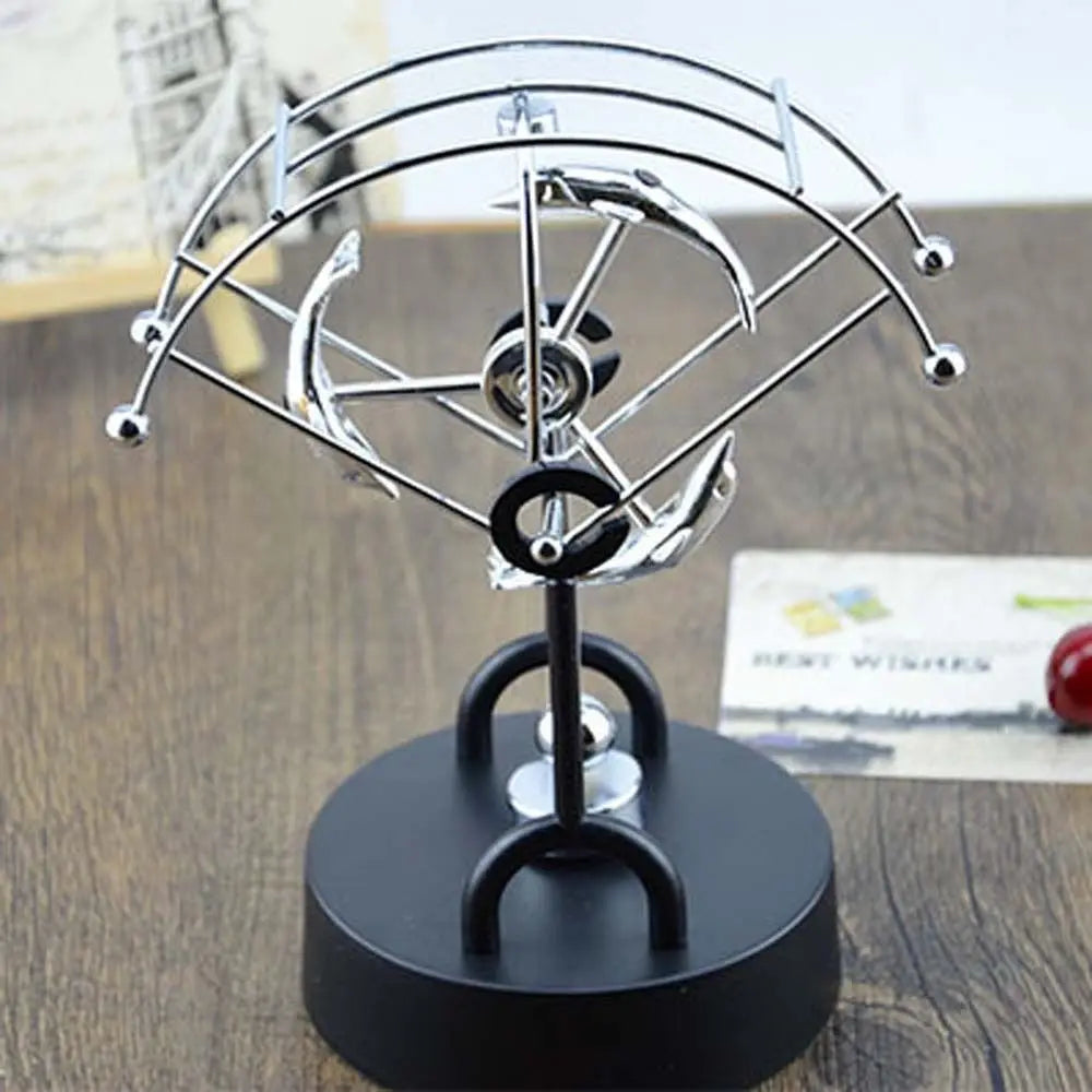 Motion Physical Pendulum Ball Figurine Home Decoration Revolving Gadget Steel Balance Ball Modern Art Educational