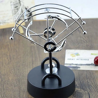 Motion Physical Pendulum Ball Figurine Home Decoration Revolving Gadget Steel Balance Ball Modern Art Educational