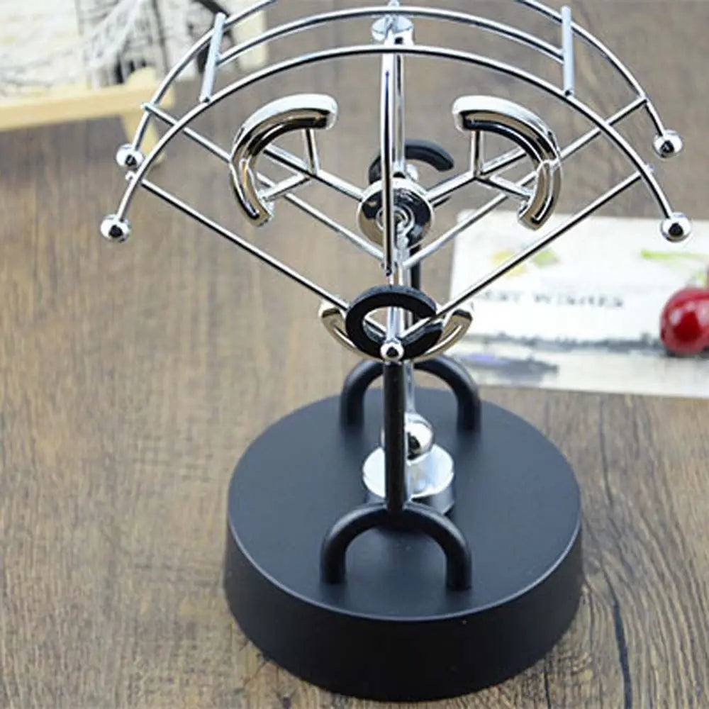 Motion Physical Pendulum Ball Figurine Home Decoration Revolving Gadget Steel Balance Ball Modern Art Educational