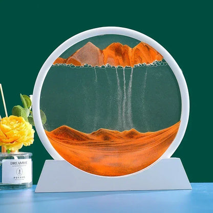 3D Quicksand Painter Living Room Decoration Decorative Painting Creative Decompression Desktop Light Luxury Hourglass