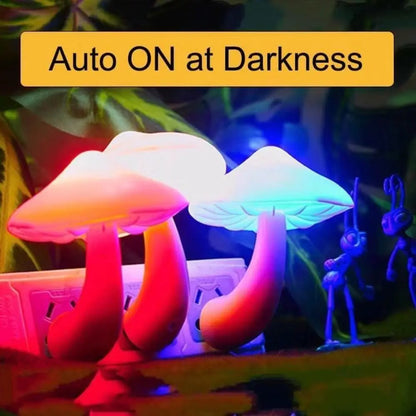 Room Lighting Mushroom LED Night Light Cabinet Intelligent Staircase Lighting Children Home Decor Night Lamp