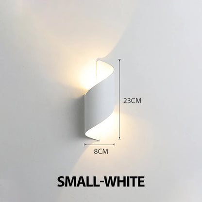 Spiral Design LED Wall Lamp 10W Indoor Wall Lights Waterproof Outdoor Modern Nordic Sconce Lamp Interior Wall Light Home Decor