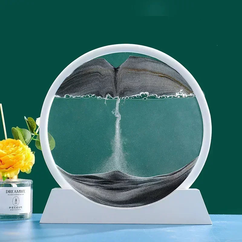 3D Quicksand Painter Living Room Decoration Decorative Painting Creative Decompression Desktop Light Luxury Hourglass