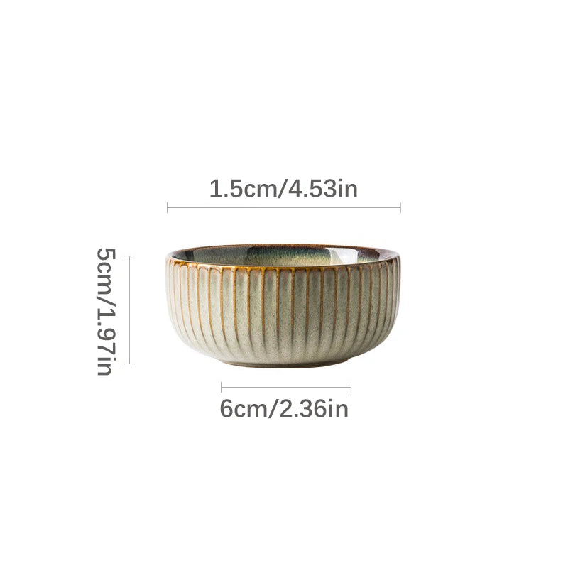 1pcs Nordic Ceramic Bowl and Plates Household Klin Glazed Plates Ceramic Rice Salad Sallow Bowl Dishes dinner plates