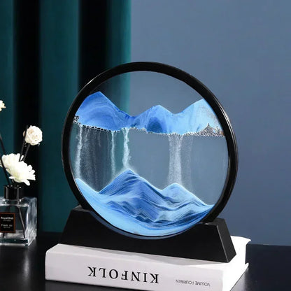 3D Quicksand Painter Living Room Decoration Decorative Painting Creative Decompression Desktop Light Luxury Hourglass