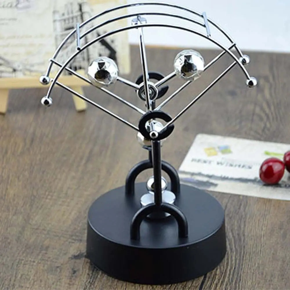 Motion Physical Pendulum Ball Figurine Home Decoration Revolving Gadget Steel Balance Ball Modern Art Educational