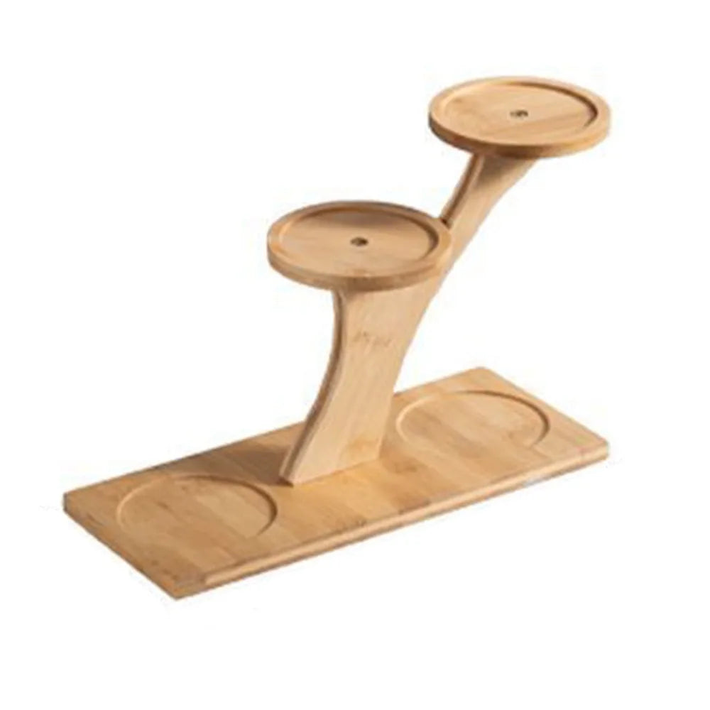 Bamboo Shelf Desktop Flower Rack Multi-layer Tree Branch shape Succulents Bonsai Organizer Home Decoration Flower Storage