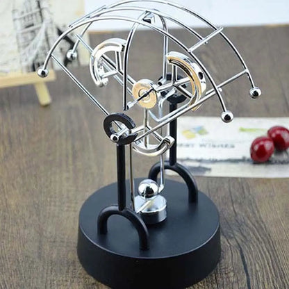 Motion Physical Pendulum Ball Figurine Home Decoration Revolving Gadget Steel Balance Ball Modern Art Educational